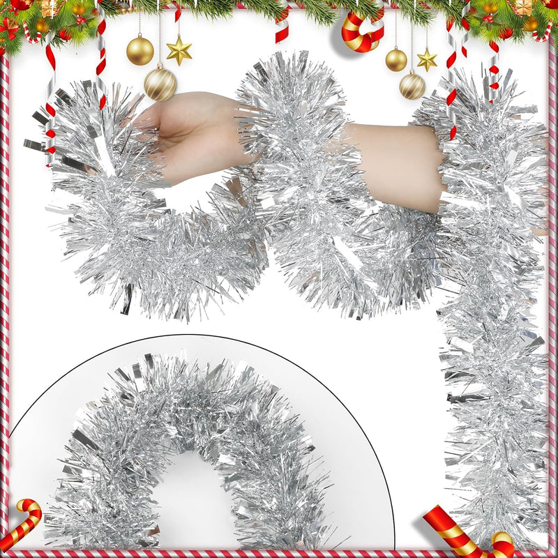 Zilveren Kerst Glitterslinger - SparkleTwist