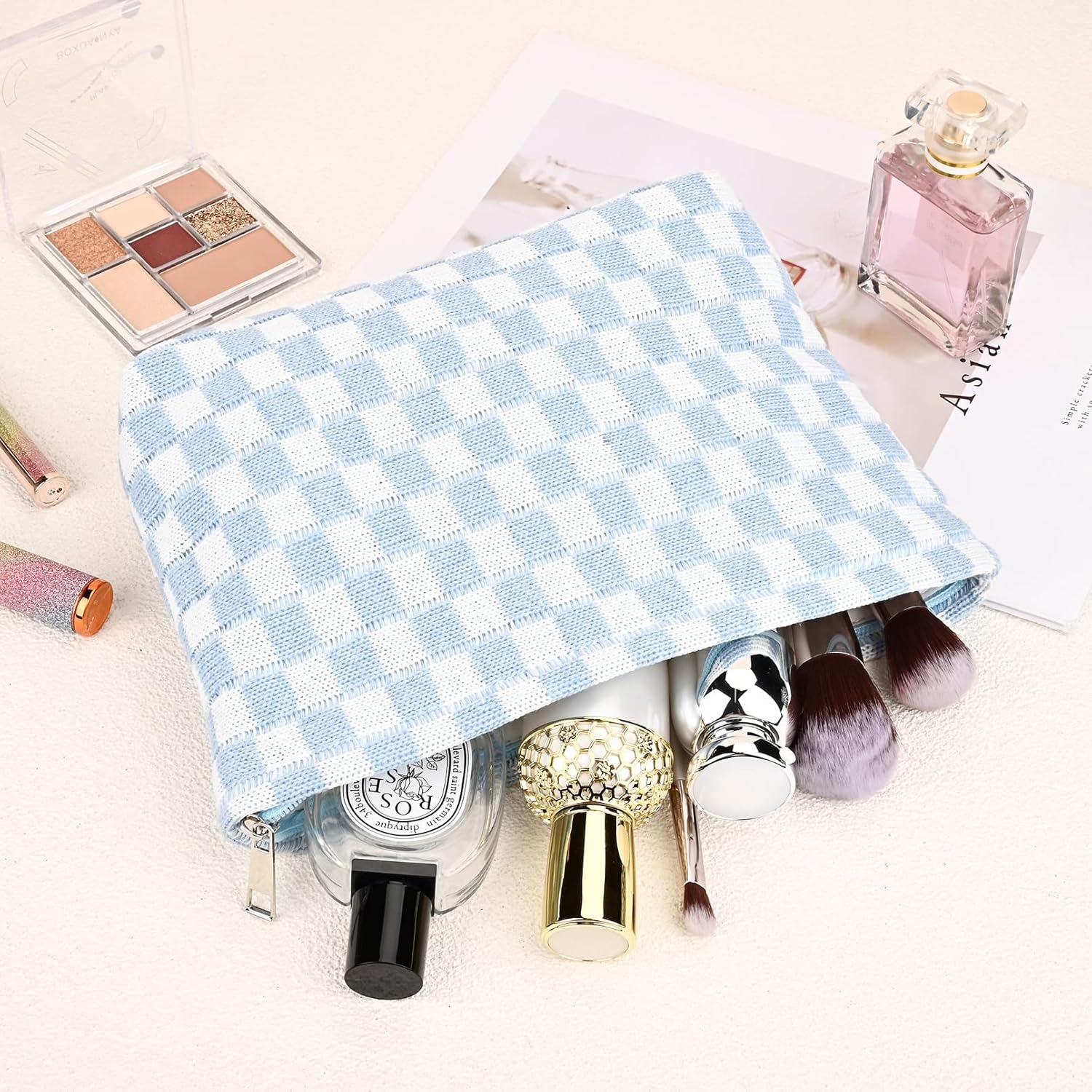 Must-Have Geruite Make-up Tas Set