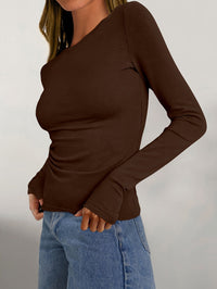 Dames Top met Lange Mouwen en Ronde Halslijn voor Herfst & Winter – Vivienne