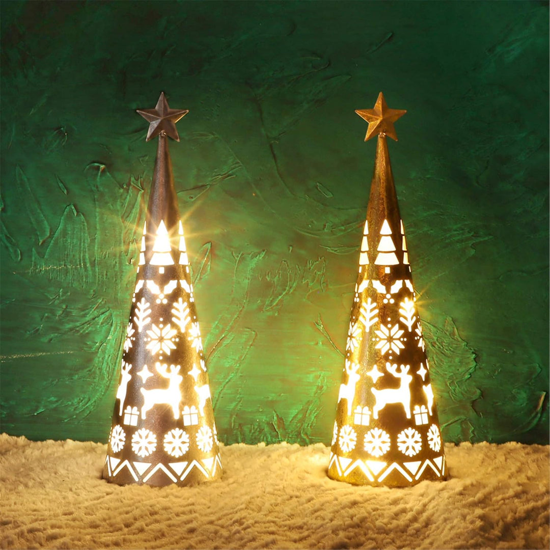 LED Kegel Tafeldecoratie Set (2 Stuks) - ShimmerCone