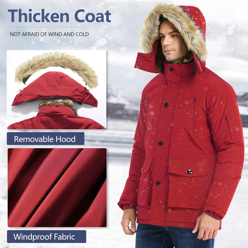 Winterjas met Afneembare Capuchon voor Heren - Gabriel