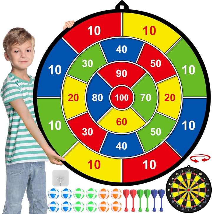 Groot Dartbord voor Kinderen met Kleverige Ballen en Darts - PlayTarget