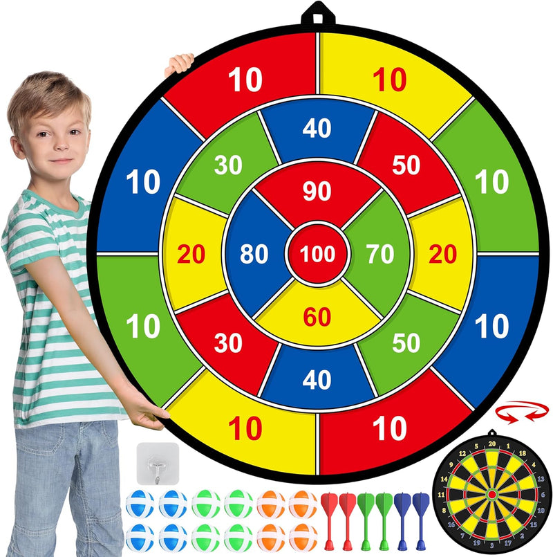 Groot Dartbord voor Kinderen met Kleverige Ballen en Darts - PlayTarget