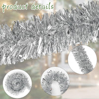 Zilveren Kerst Glitterslinger - SparkleTwist