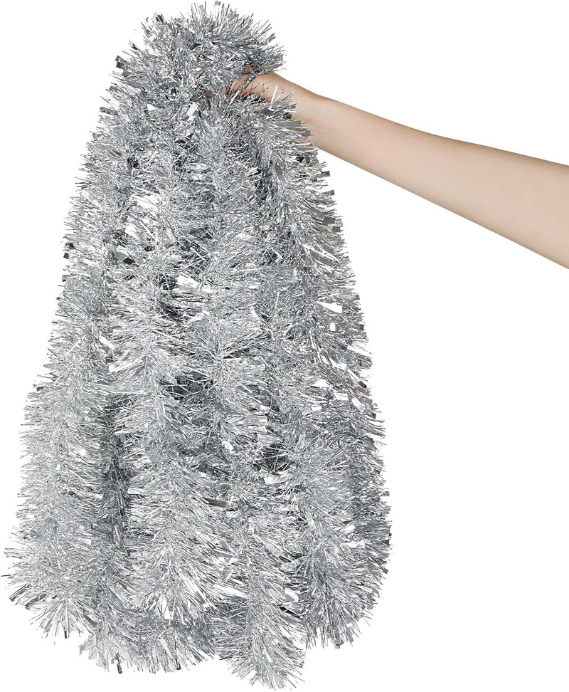 Zilveren Kerst Glitterslinger - SparkleTwist