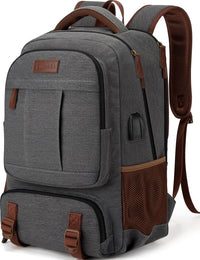 Anti-Diefstal Canvas Laptop- & Reisrugzak met USB-poort – Geschikt voor laptops tot 17,3"