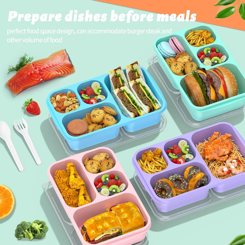Bento Box Maaltijd Prep Containers - 4-Pack