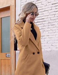 Dames Winter Wollen Jas met Notch Revers - Sofia