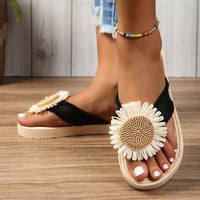 Boho Slip-On Sandalen met Bloemdetail – Marivi