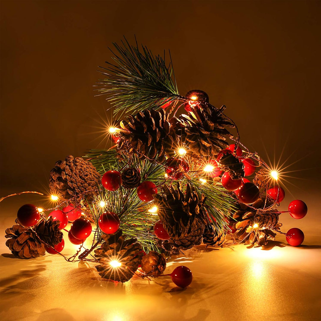 Kerstslinger met Verlichting (2 m) - BerryGlow