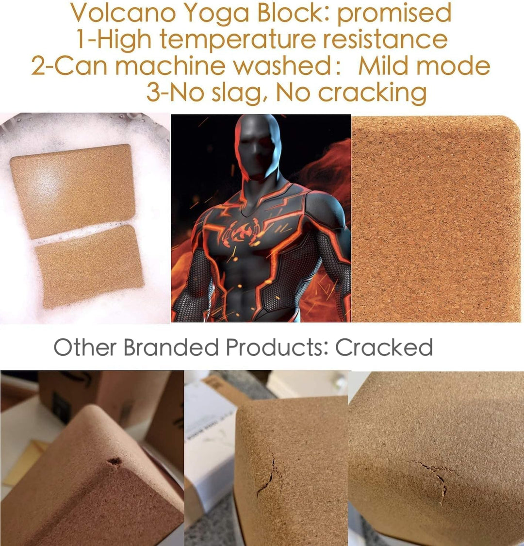 Kurk Yoga Blokken – Natuurlijk, Antislip, Geurvrij (2-Pack)