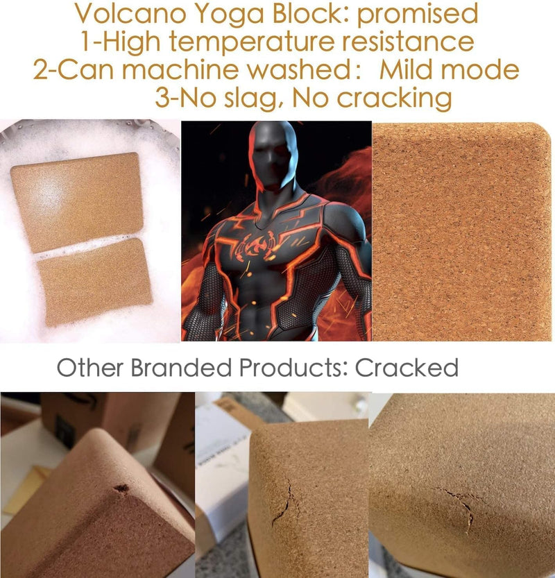 Kurk Yoga Blokken – Natuurlijk, Antislip, Geurvrij (2-Pack)