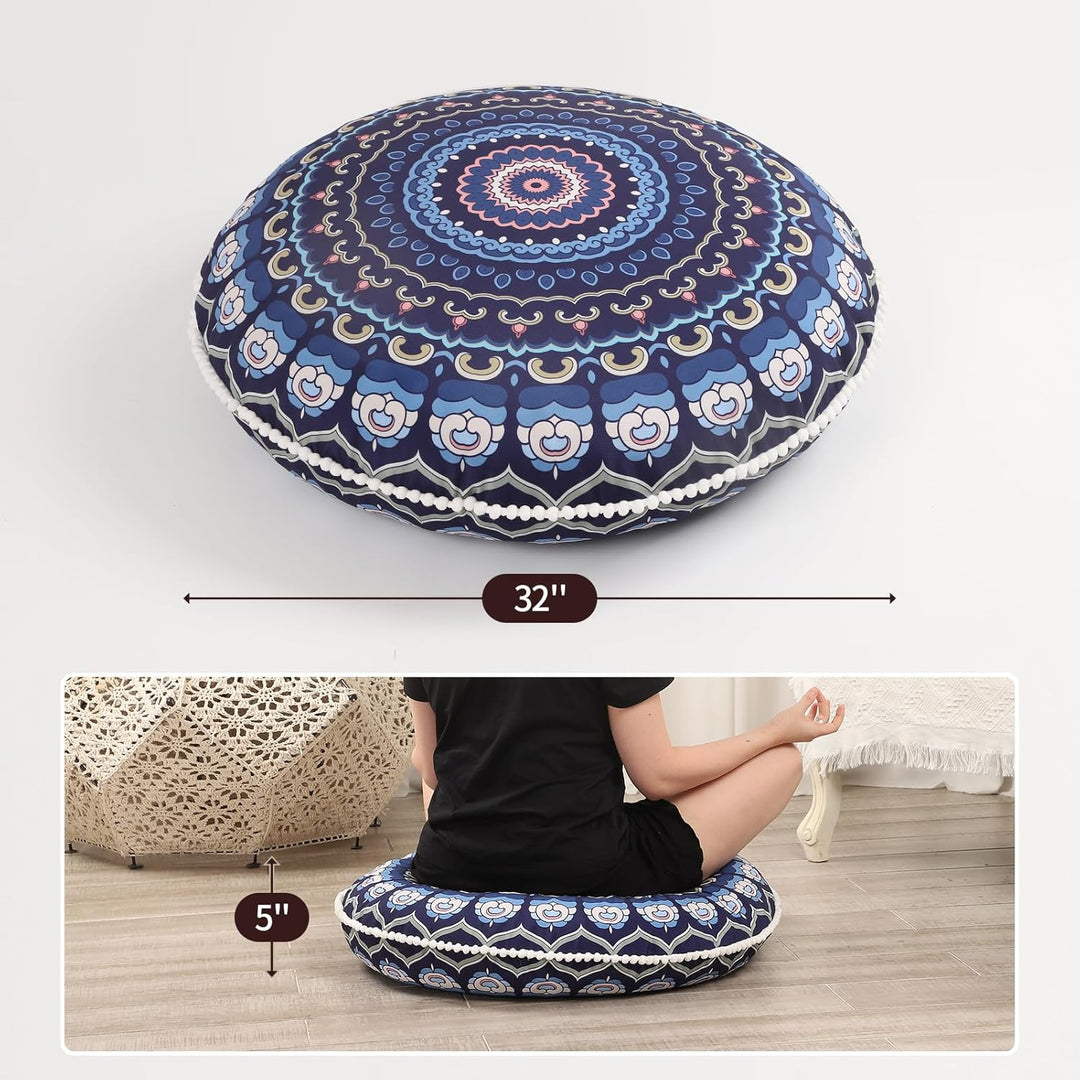 Rond Groot Meditatiekussen met Traagschuim (81 cm)