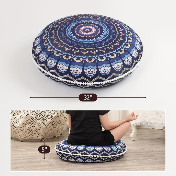 Rond Groot Meditatiekussen met Traagschuim (81 cm)