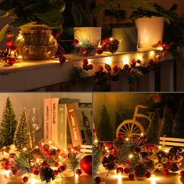 Kerstslinger met Verlichting (2 m) - BerryGlow