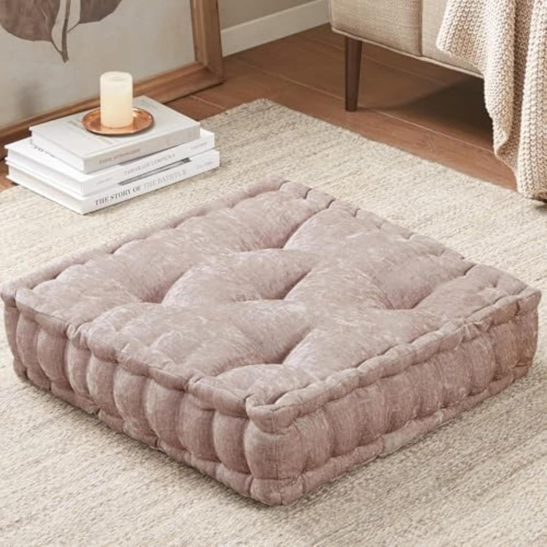 Grote Chenille Vloerkussen voor Meditatie & Yoga