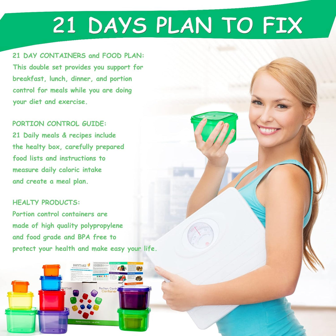 Portiecontrole Dozen (14-delige Set) - 21 Day Fix voor Gewichtsverlies