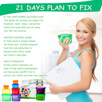 Portiecontrole Dozen (14-delige Set) - 21 Day Fix voor Gewichtsverlies