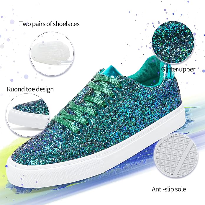 Glitter Sparkly Vetersneakers - Anna