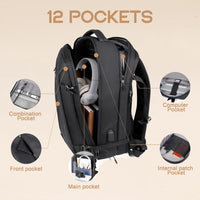 40L Uitbreidbare Waterdichte Reisrugzak met USB-poort & 17” Laptopvak – AirVoyage (1 Kopen, 1 GRATIS Actie)