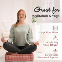 Grote Chenille Vloerkussen voor Meditatie & Yoga