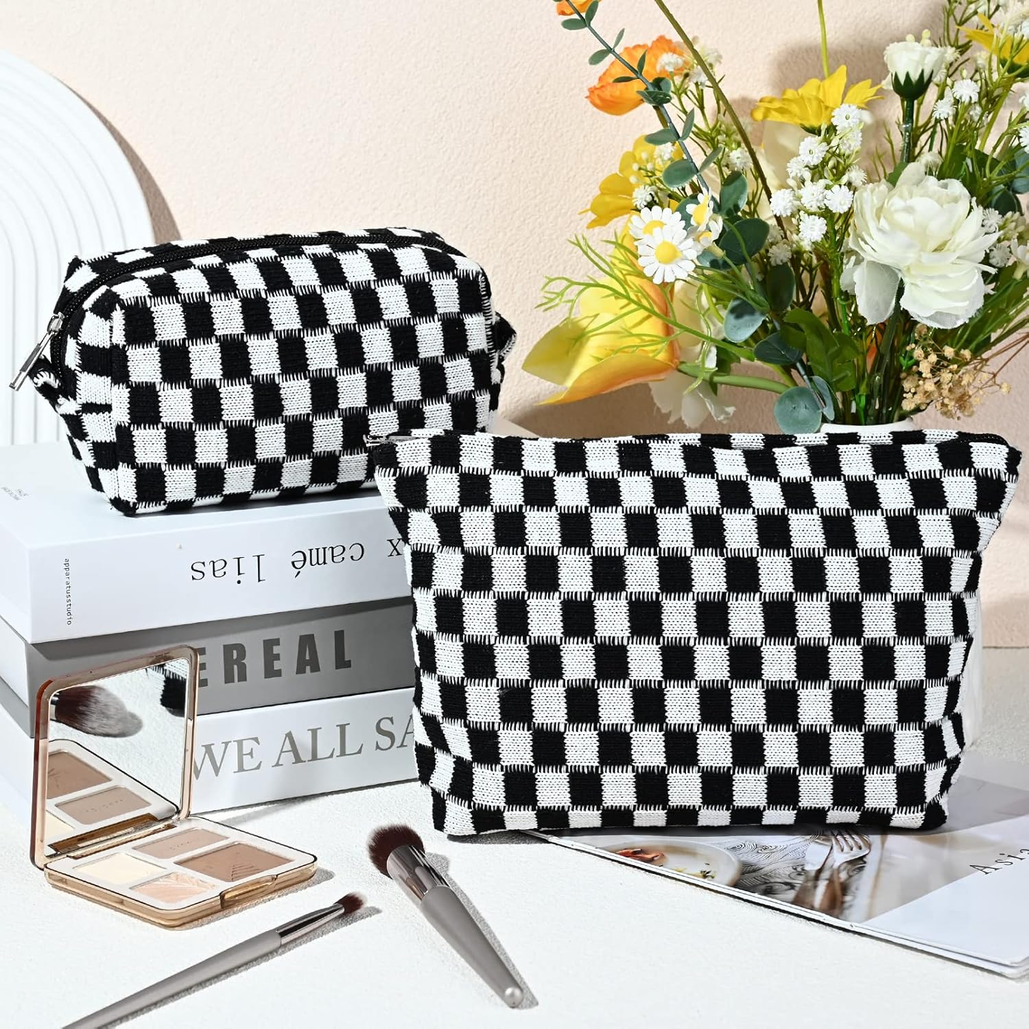 Must-Have Geruite Make-up Tas Set