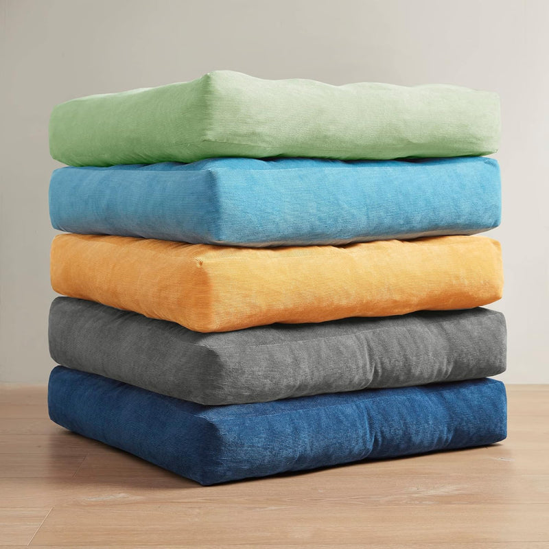 Set van 2 Meditatiekussens - Grote Tufted Corduroy Kussens