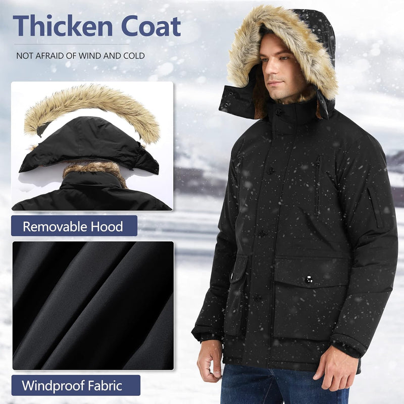 Winterjas met Afneembare Capuchon voor Heren - Gabriel