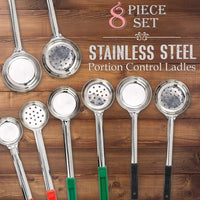 Portie Controle Serveerlepels Set – 8-Delig Maatlepels