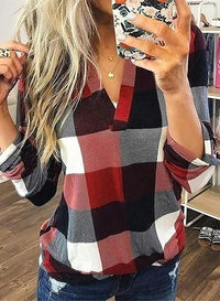 Stijlvolle Casual Geruite Damesblouse - Lara