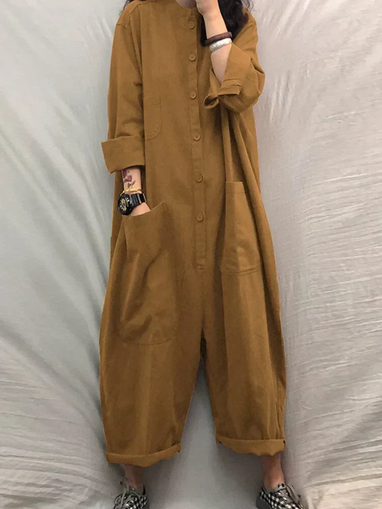 Luchtige zomer jumpsuit met ruime pasvorm dames – Livia