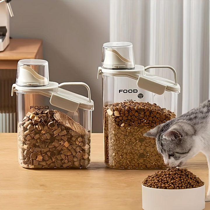 Vochtbestendige Huisdiervoercontainer met Maatbeker - FreshBite
