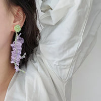 Wisteria Kwast Oorbellen met Bos Thema - Aurelia
