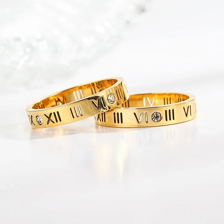 Trendy Romeinse Cijfer Ring - Aurielle