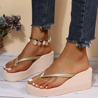 Dames Plateau Teenslippers - Riviera