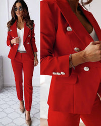 Tweedelige Dames Slim-Fit Set voor moderne zakelijke looks - Valentina