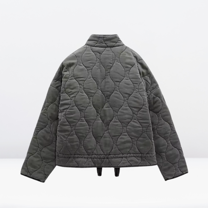 Gewatteerde Damesjas met Koord en Rits – Lorena