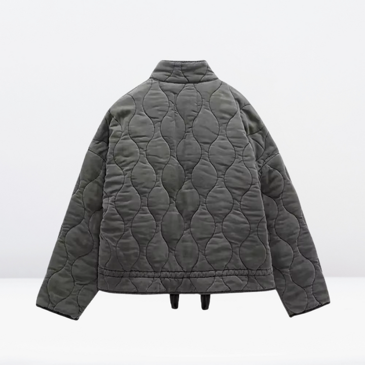 Gewatteerde Damesjas met Koord en Rits – Lorena