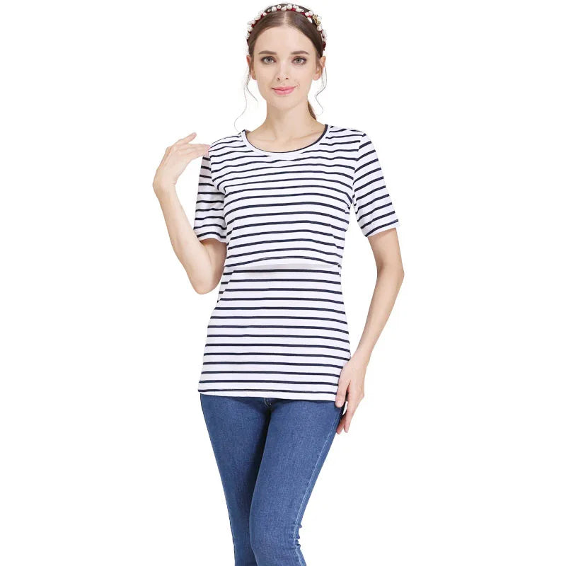 Vardi Dante™ Kristel Voedingsshirt | Gestreept & Casual