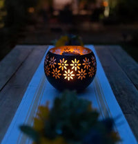 Bloemenpatroon Kaarslamp - FloraGlow