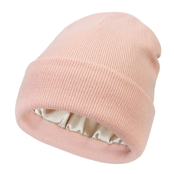 Winter Beanie met Zijden Voering - Noor