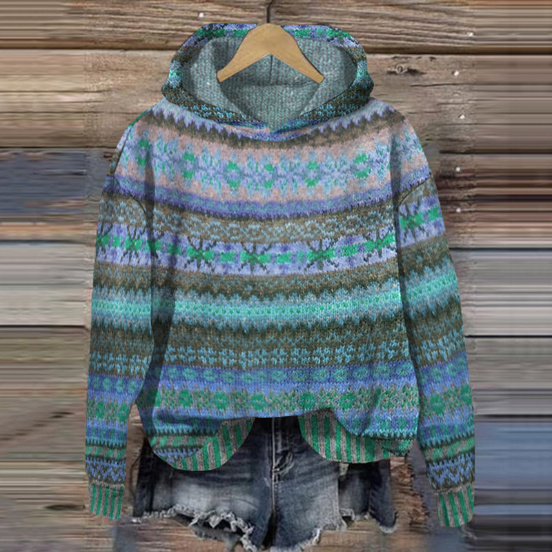 Warme Dames Hoodie met Patroon – Freya