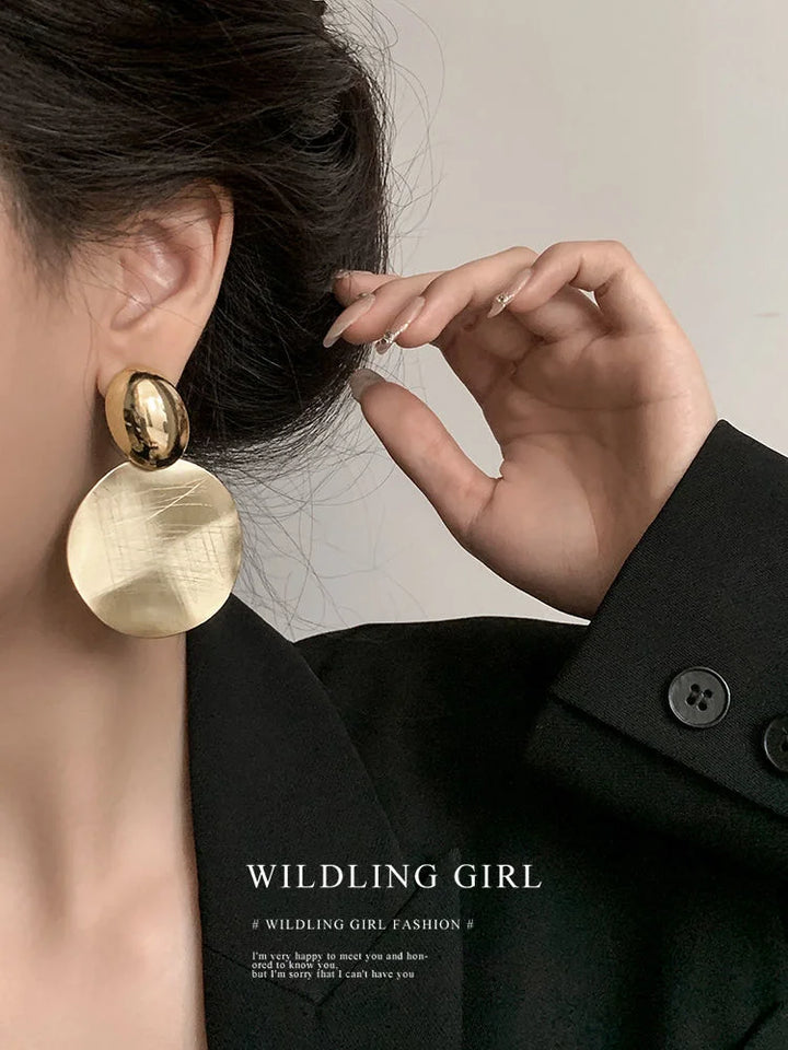 Gouden Oorbellen met Ronde Hangers - Amaya