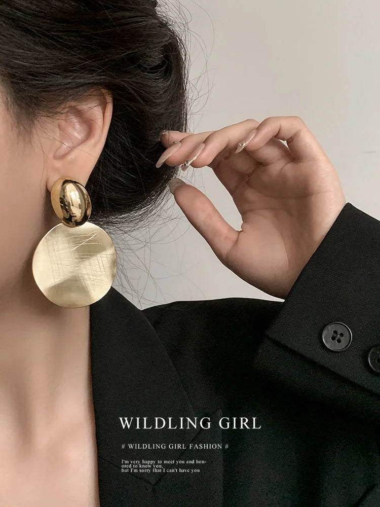 Gouden Oorbellen met Ronde Hangers - Amaya