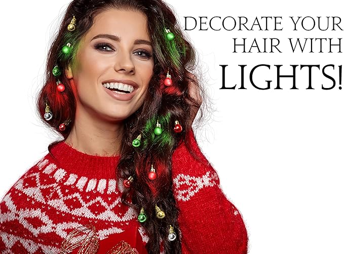 16-delige Verlichte Kerst Haarsieraden - TwinkleTresses