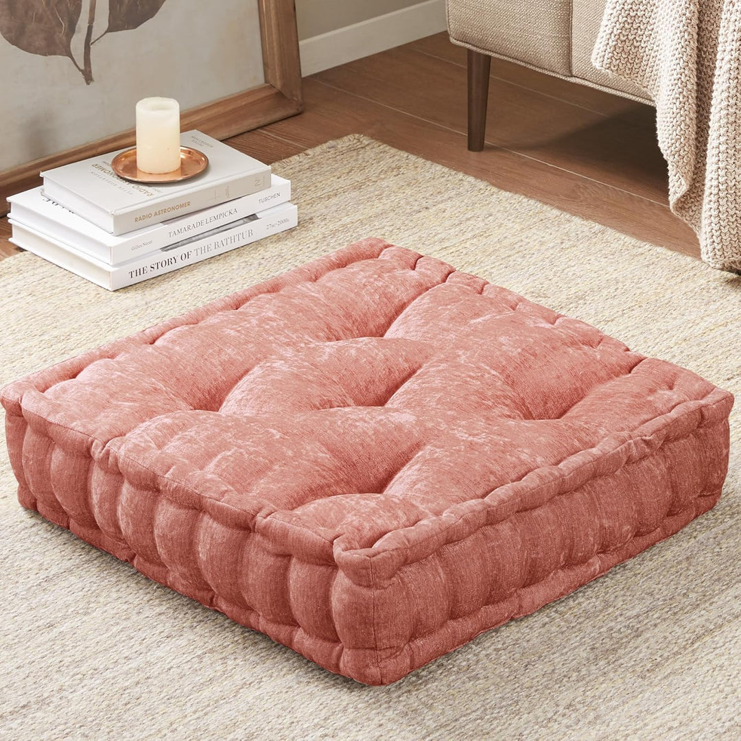 Grote Chenille Vloerkussen voor Meditatie & Yoga