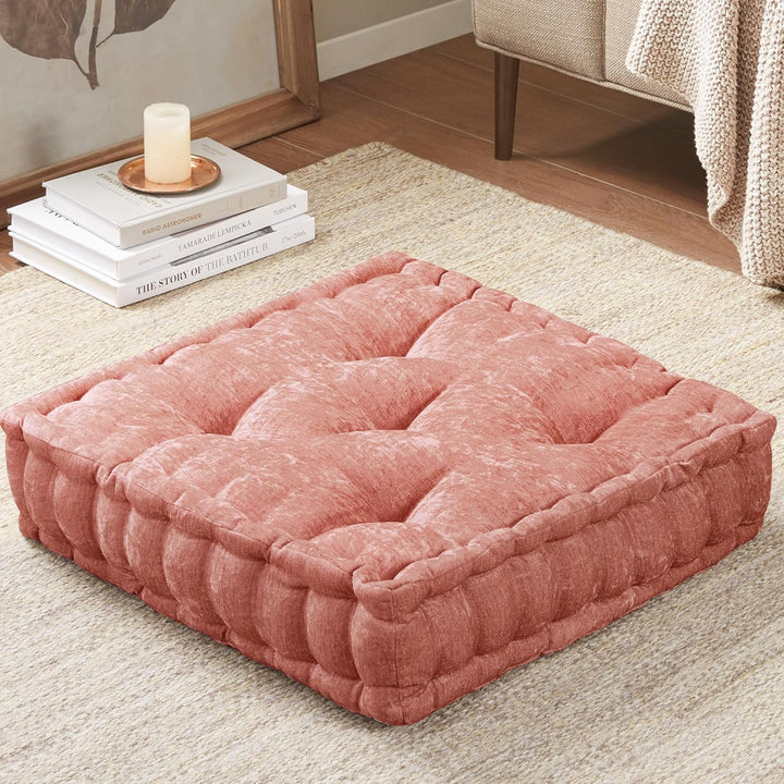 Grote Chenille Vloerkussen voor Meditatie & Yoga