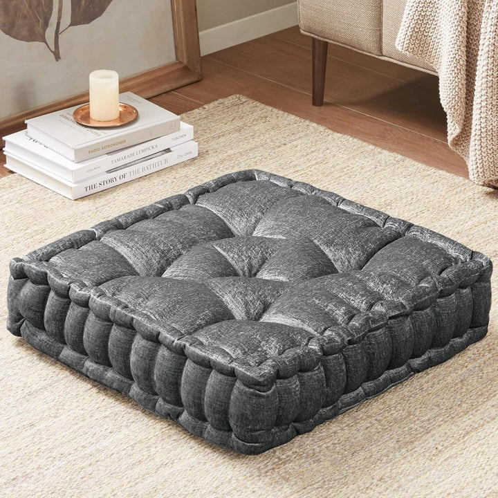 Grote Chenille Vloerkussen voor Meditatie & Yoga