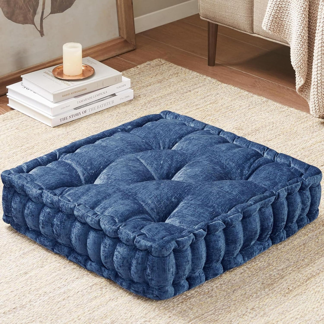 Grote Chenille Vloerkussen voor Meditatie & Yoga