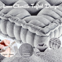 Grote Chenille Vloerkussen voor Meditatie & Yoga
